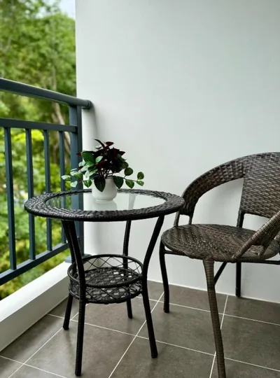 Appartement met één slaapkamer, balkon en uitzicht op de bergen — Kamala Beach Area 1BR Rooftop Pool & Gym, Shuttle